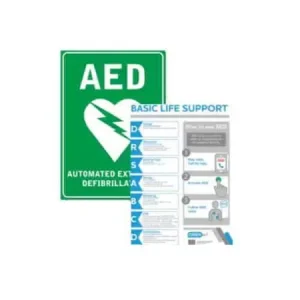 A sample of signs for defibrillators