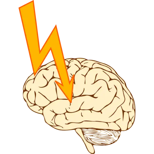 An image showing that a seizure is a sudden uncontrolled burst of electricity in the brain.