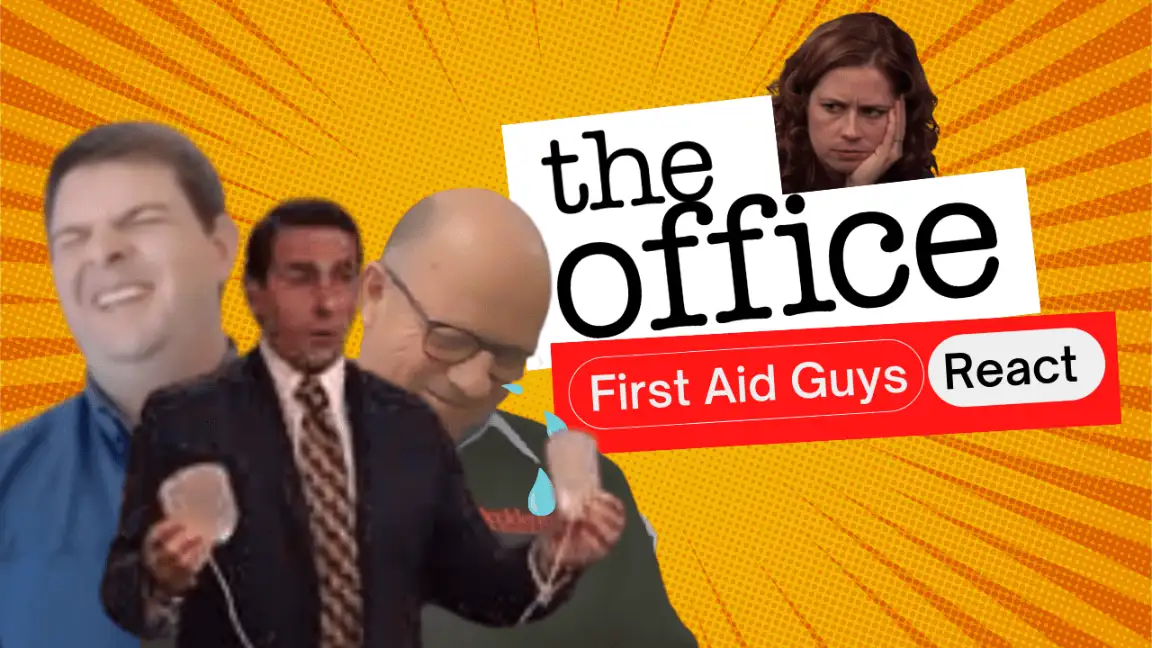 a thumbnail for the first aid gus react to the office first aid scene