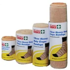 an image of 4 crepe bandages which are first aid kit must-haves