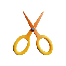 a 3d render of scissors used to cut clothing