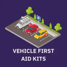 isometric vehicles and the text vehicle first aid kits