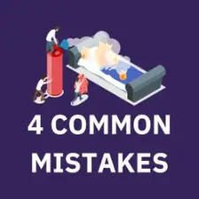image of an accident with fire extinguisher and the text "4 common mistakes"