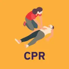 navigational button and isometric image of CPR