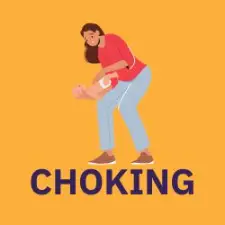 navigational button and isometric image of choking