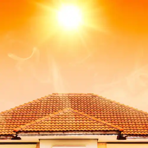 the sun beats down on an australian house