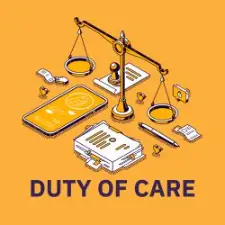 navigational button and isometric image of duty of care