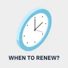 a ticking lock text: "when to renew"