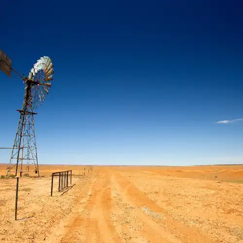 photograph of heated australian outback