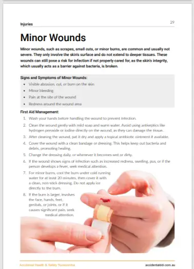 a page from first aid manual ebook