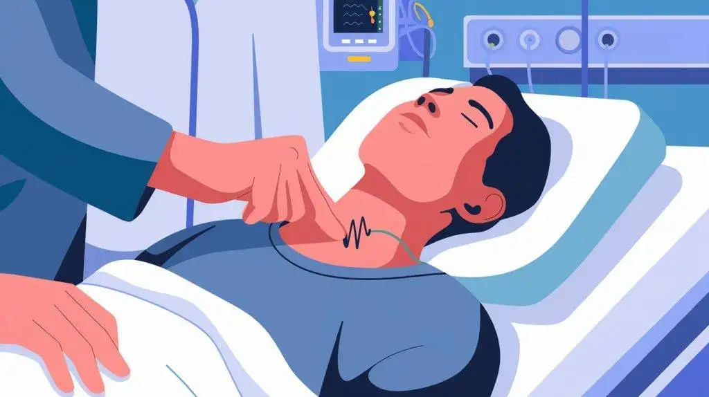 an expert checks for pulse
