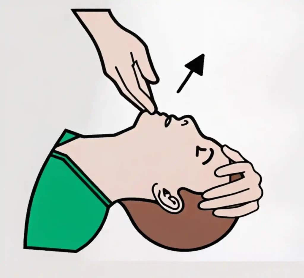 demonstration of chin lift