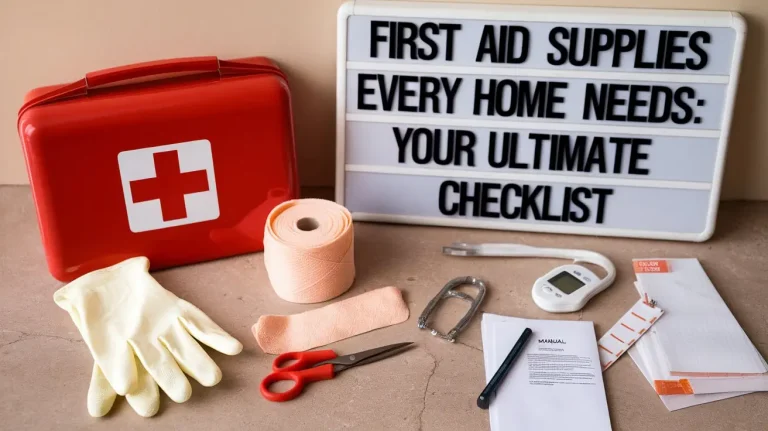 First Aid Supplies in a home first aid kit