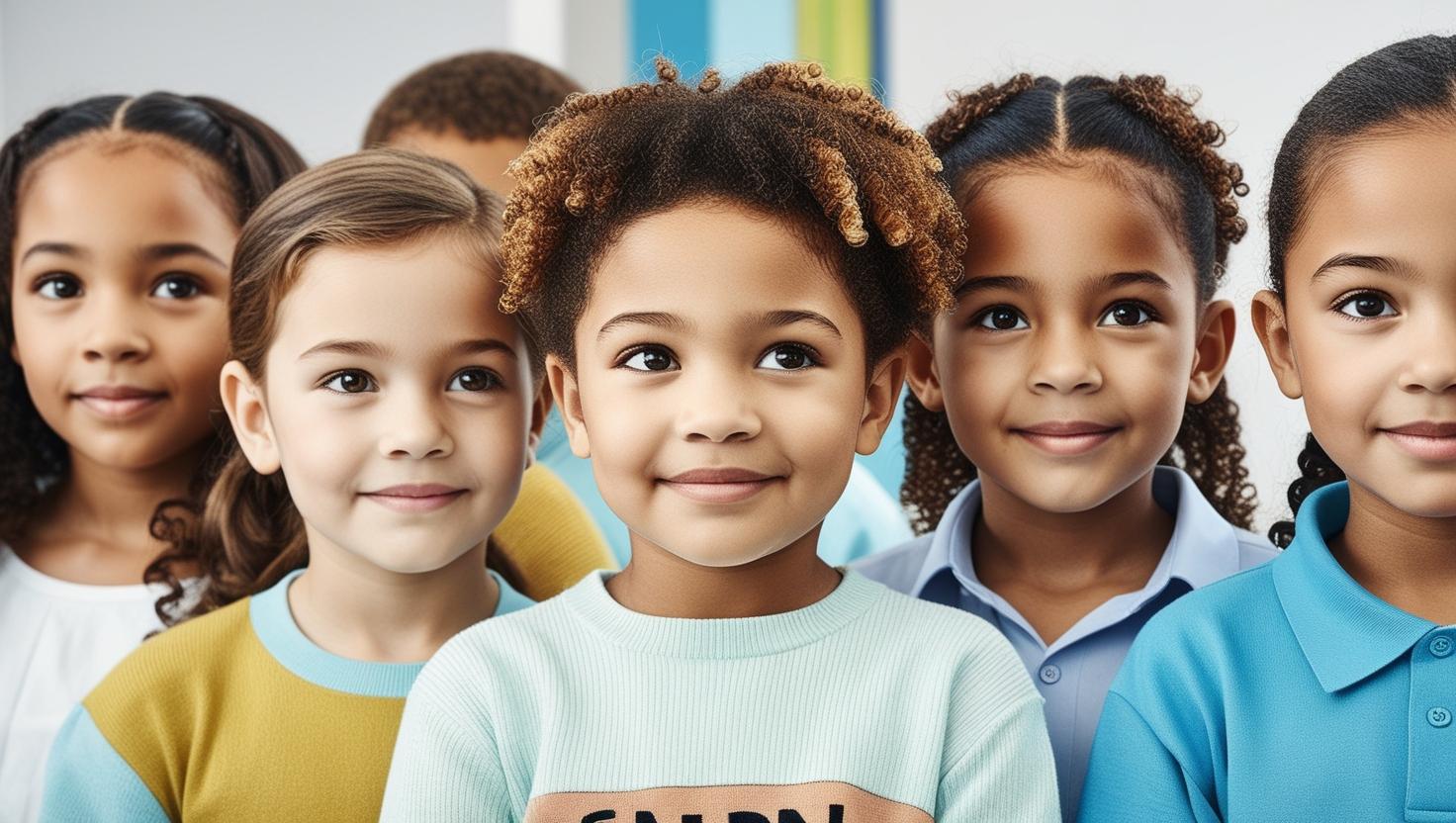 Group of kids looking forward
